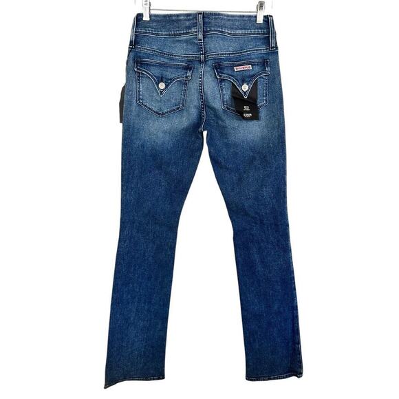 Hudson Beth Baby Boot-Cut Jeans 28” Blue Mid-Rise Flap Pockets NEW $195 - Picture 2 of 12